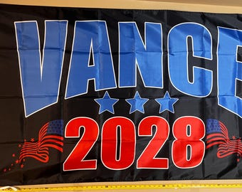 JD Vance For President 2028 Flag FREE SHIPPING Election Donald Trump God Family Musk Save America Republican Man Cave Usa Sign Poster 3x5'