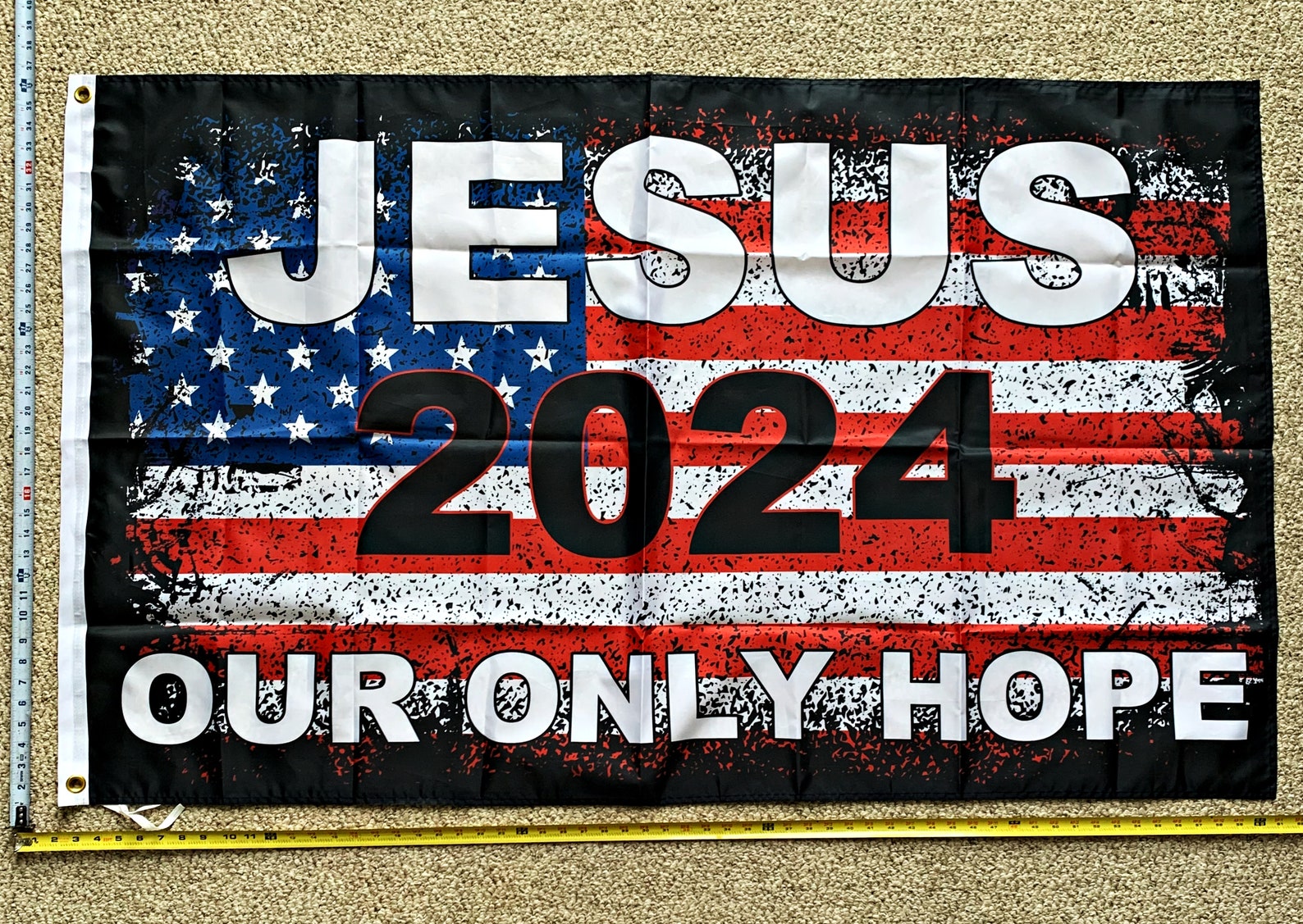 Jesus 2024 Flag FREE SHIPPING Trump Harris LGBT Jesus is Our Etsy