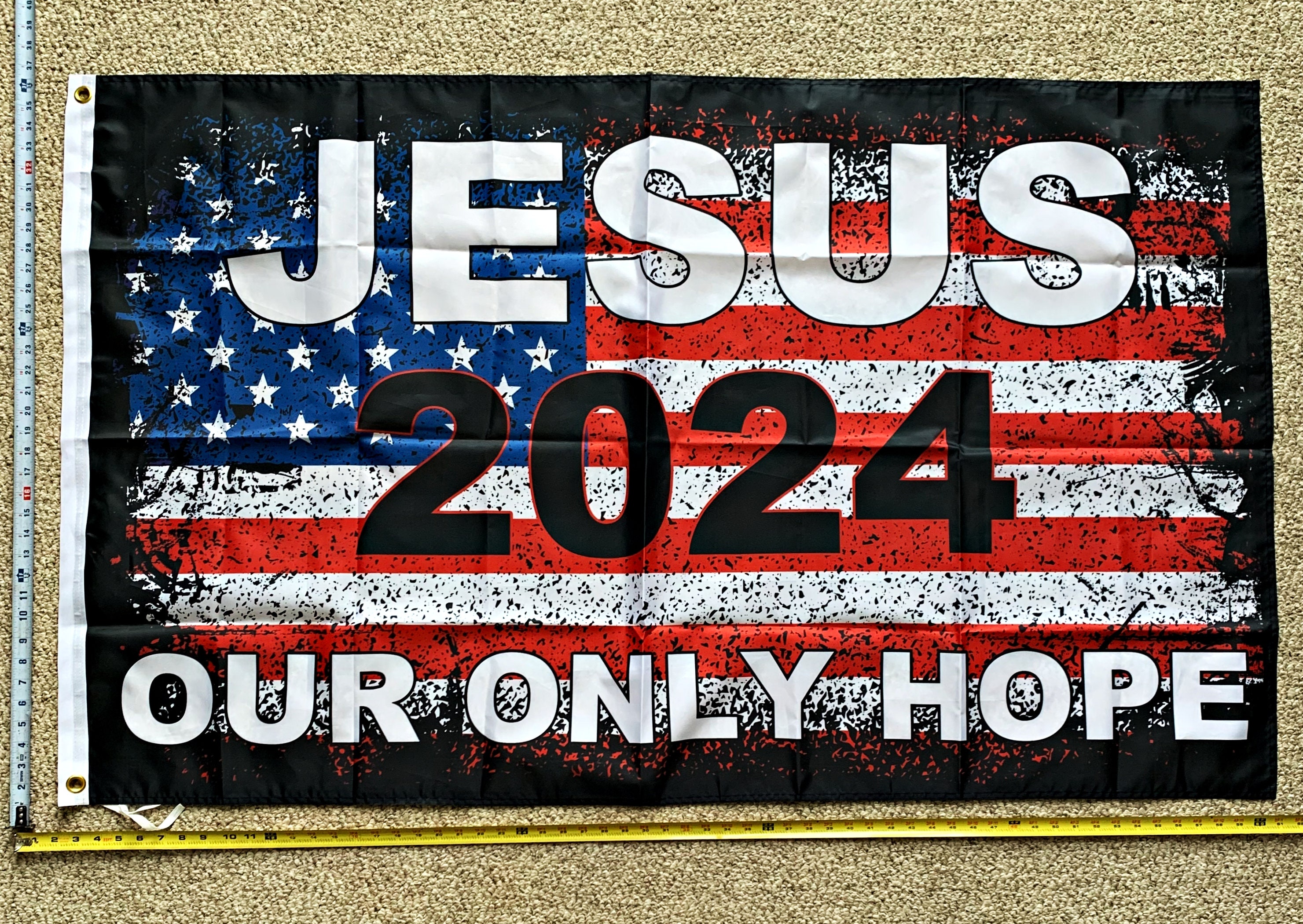 Jesus 2025 Flag FREE SHIPPING Trump Harris LGBT Jesus Is Our Etsy