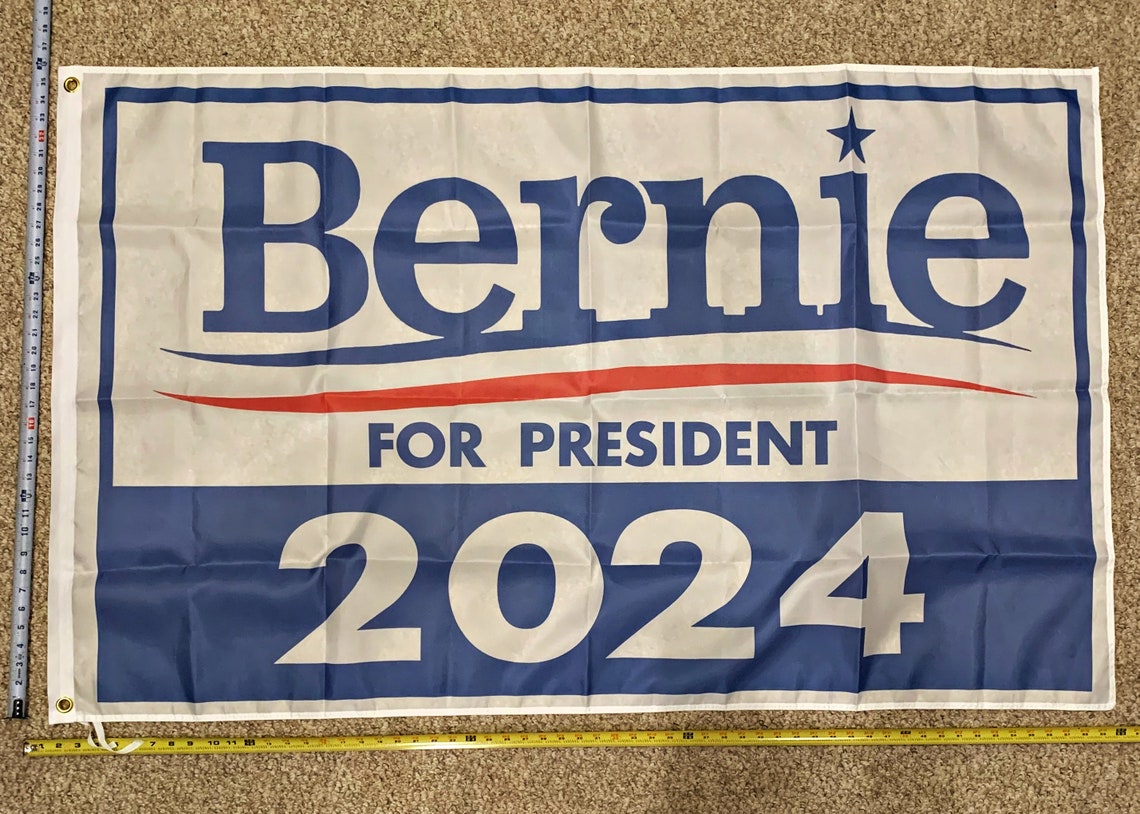 Bernie Sanders Flag FREE SHIPPING White 2025 Biden Harris Feel Etsy