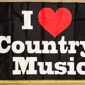 Bandera de música country ENVÍO GRATIS I Heart Country Music B Childers Byran Wallen Hardy Party Drinking Busch Bud Claw Twisted Sign Poster 3x5'