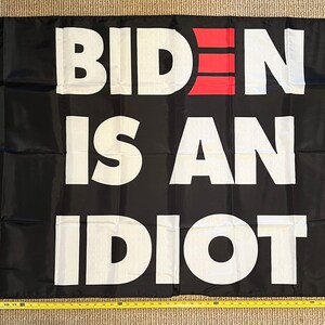 Donald Trump Flag FREE SHIPPING Biden is an Black Desantis Make America Great Again Army Veterans USA Sign Poster 3x5&#39;