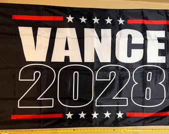 JD Vance For President 2028 Flag FREE SHIPPING Election Donald Trump God Family Musk Save America Republican Man Cave Usa Sign Poster 3x5'