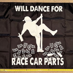 Racing Flag FREE SHIPPING Dance B American Dirt Track Racing Dale World of Outlaws Sprint Car Nascar Dale Jr. Larson Poster Sign 3x5&#39;