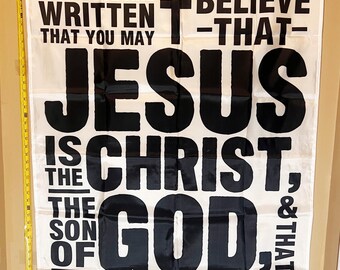 Believe In The Lord Jesus Flag FREE USA SHIPPING Christian Religion Hope Love Faith Christ God Jesus Saves God Poster Sign 3x5'
