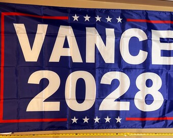 JD Vance For President 2028 Flag FREE SHIPPING Election Donald Trump God Family Musk Save America Republican Man Cave Usa Sign Poster 3x5'