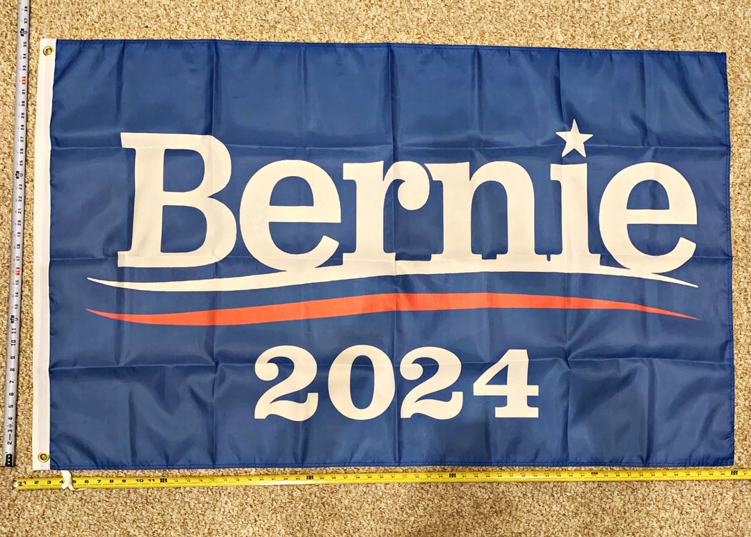 Bernie Sanders Flag FREE SHIPPING Blue 2024 Biden Harris Feel the Burn ...