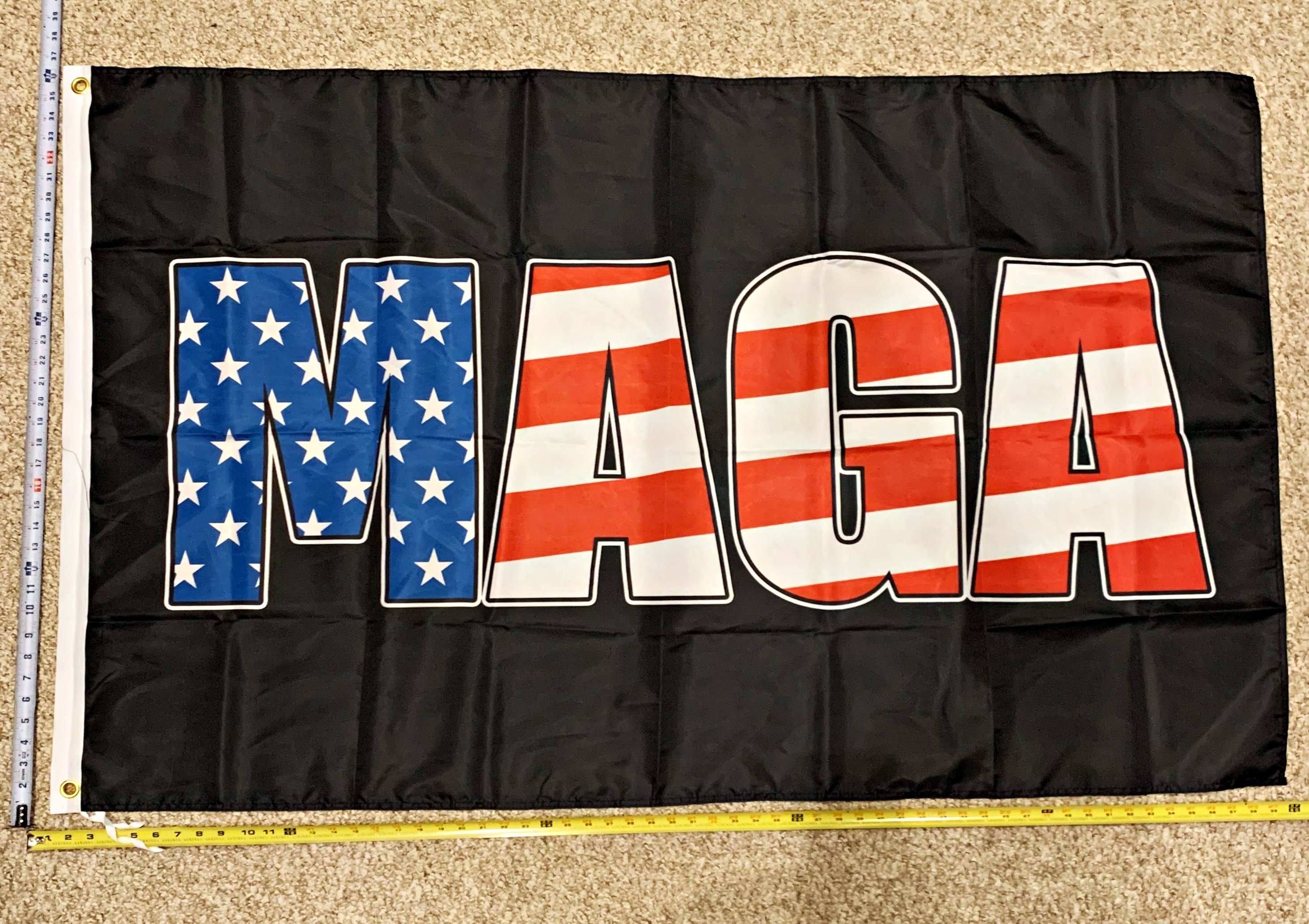 3x5 Trump 2024 BIDEN SUKS Keep America First! Blue Super - Foto 5