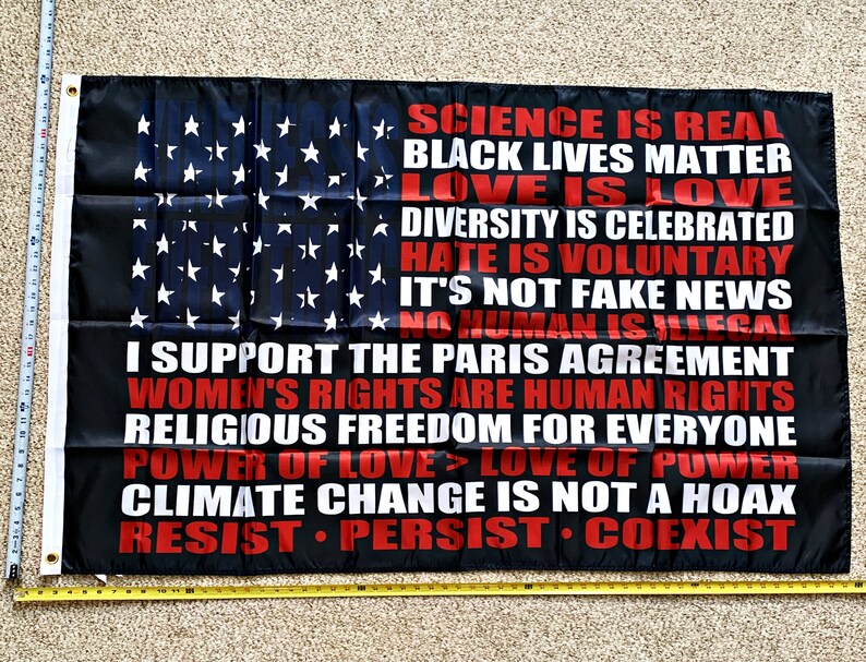 Black Lives Matter Flag FREE SHIPPING Biden Science Is Real USA Trump Poster Sign 3x5' 