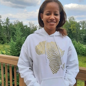 Africa Fingerprint Hoodie, Black History Hoodie, Black Pride Hoodie, Black Lives Matter Hoodie Black History Sweatshirt Black Pride Pullover