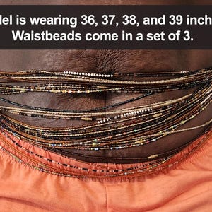 EARTH TONE Stackable BUNDLE Screw On Waist Beads, Waist Bead, Waist Bead Set, Screw Waist Bead, Screw On Belly Bead, Waist Beads For Weight