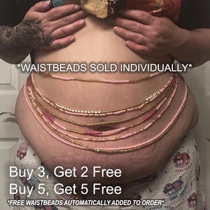 PLUS SIZE TIE On Waist Beads, Waist Beads, Waist Bead Set, Thread Waist Bead, Waist Chain, Tie On Belly Bead, Waist Bead For Weight Tracking