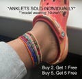 Beaded (Stackable) Anklets, Beaded Anklets, Clasps Anklets, Gift for Anklet Lovers, Beaded Anklets, African Jewelry, Anklet, Assorted Colors