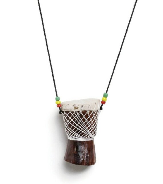 Djembe Drum Necklace Etsy