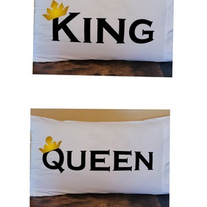 King and Queen Pillowcases, Microfiber Pillowcase Set, Gifts For Couple, Pillowcase Home Decor, Comfortable Pillowcase, Set of 2 Pillowcases