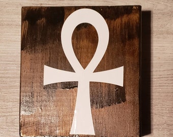 Ankh Handmade Wood Sign