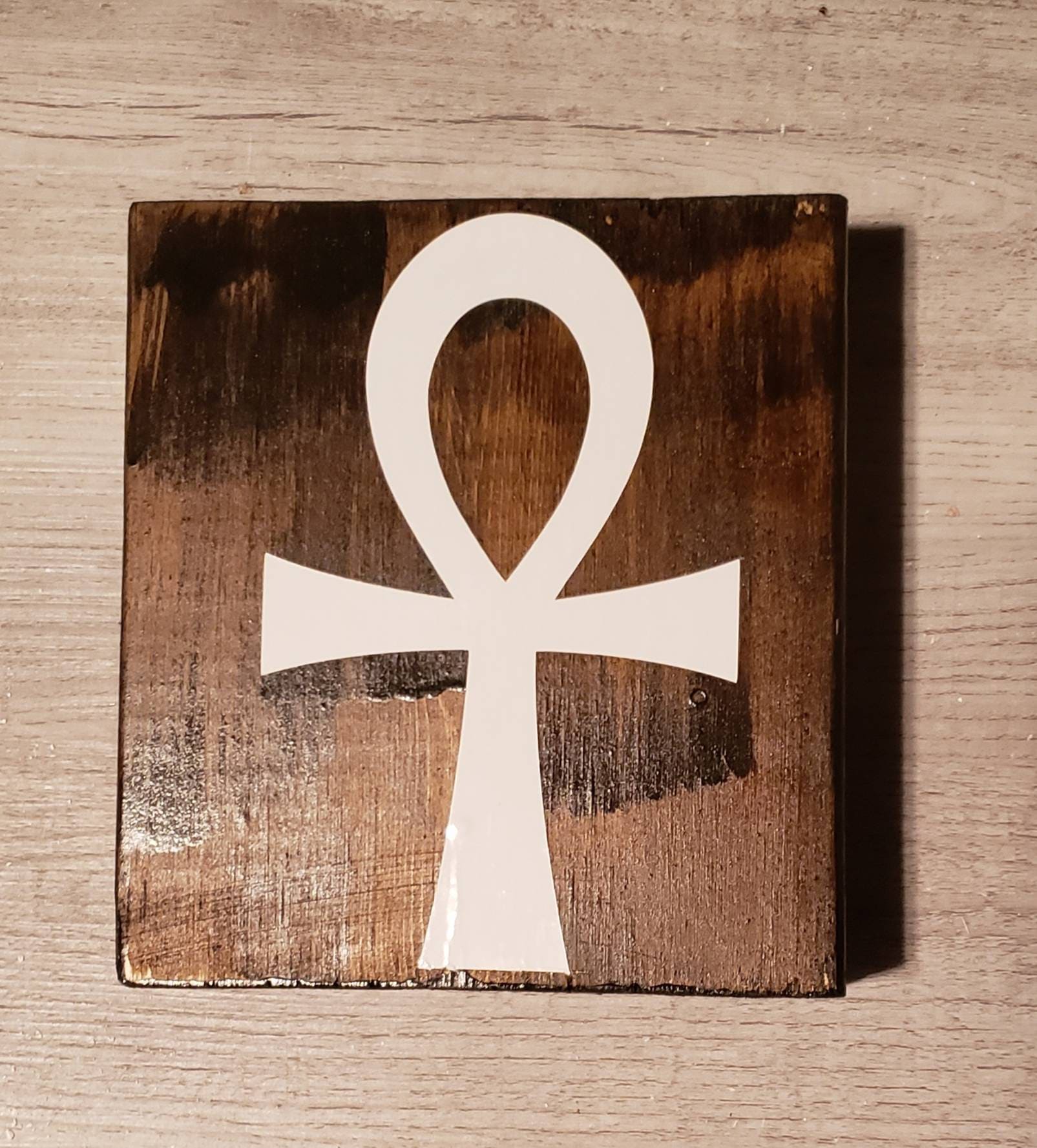 Akhan Sign Ankh Handmade Wood Sign - Etsy