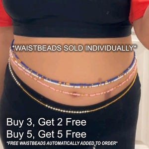 TIE On Waist Beads, Waist Beads, Waist Bead Set, Thread Waist Beads, Waist Chain, Tie On Belly Beads, Waist Beads For Weight Tracking, Gifts