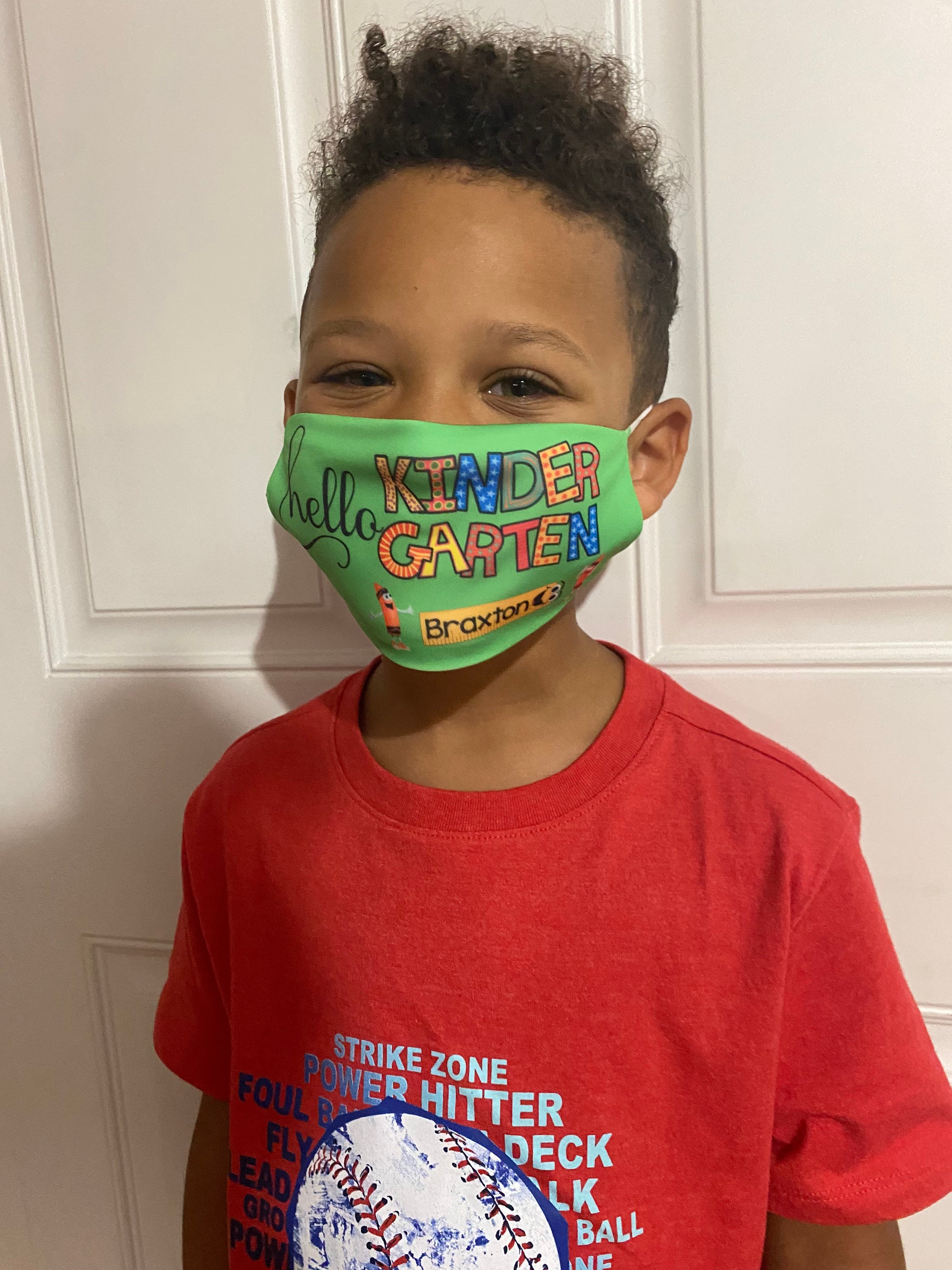 Back to School Kid Mask Hello I Am Mask Kindergarten First Etsy