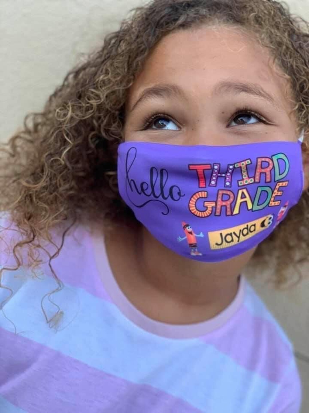 Back to School Kid Mask Hello I Am Mask Kindergarten First Etsy