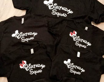 Birthday Squad | Disney Birthday Shirts | Women Disney Shirts | Disneyland Shirts | Disney Matching Couple Shirts | Disney Birthday Shirts