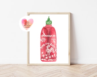 Sriracha Hot Sauce Digital Download Art Print