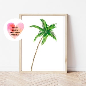 Solo Palm Tree Digital Download - Palm Tree Instant Download - Palm Tree Printable Art