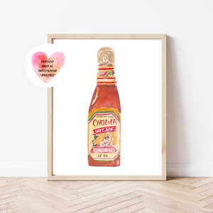 Hot Sauce Artwork, Hot Sauce Print, Hot Sauce Printable, Hot Sauce Printable Art, Hot Sauces Digital Download, Hot Sauce Wall Art, Hot Sauce