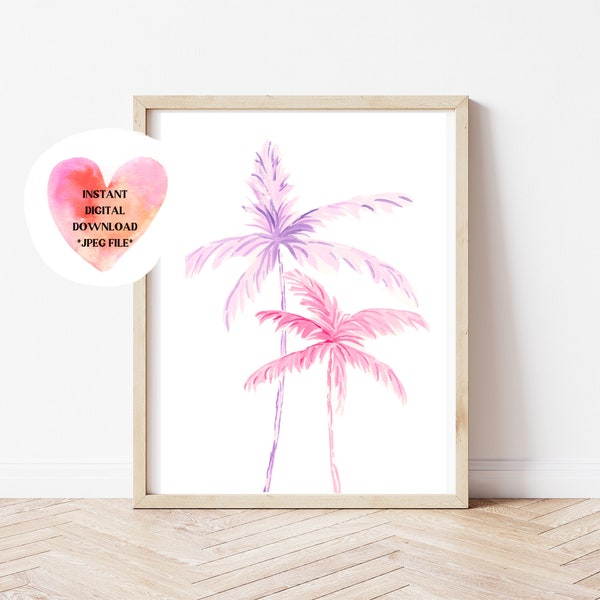 Palm Trees Wall Art Etsy