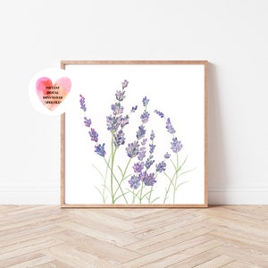 Lavender Flower Print, Lavender Art, Lavender Wall Decor, Lavender Flower Art, Lavender Flower Wall Art, Lavender Flower Printable Art