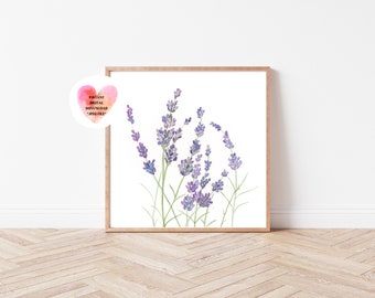 Lavender Flower Print, Lavender Art, Lavender Wall Decor, Lavender Flower Art, Lavender Flower Wall Art, Lavender Flower Printable Art