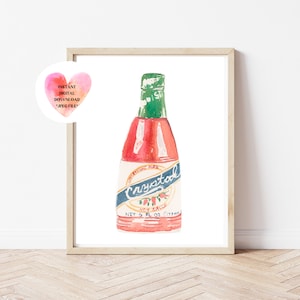 Louisiana Hot Sauce Print, Louisiana Hot Sauce Art, New Orleans Hot Sauce Art, Hot Sauce Artwork, Hot Sauce Print, Hot Sauce Wall Hanging
