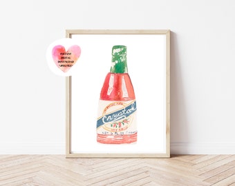 Louisiana Hot Sauce Print, Louisiana Hot Sauce Art, New Orleans Hot Sauce Art, Hot Sauce Artwork, Hot Sauce Print, Hot Sauce Wall Hanging