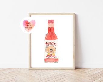 Hot Sauce Artwork, Hot Sauce Print, Hot Sauce Printable, Hot Sauce Printable Art, Hot Sauces Digital Download, Hot Sauce Wall Art, Hot Sauce