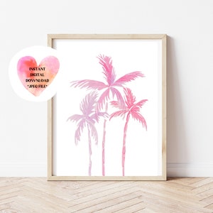 Pink and Purple Palm Trio