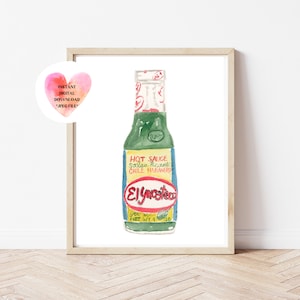 Hot Sauce Artwork, Hot Sauce Print, Hot Sauce Printable, Hot Sauce Printable Art, Hot Sauces Digital Download, Hot Sauce Wall Art, Hot Sauce