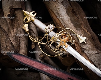 Handmade Renaissance Rapier Sword Replica | Swept Hilt Decorative Sword | Medieval Wall Display Father's day Gift