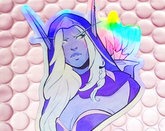 RE-STOCKED Void Alleria sticker (holographic) | Void Elf | Warcraft