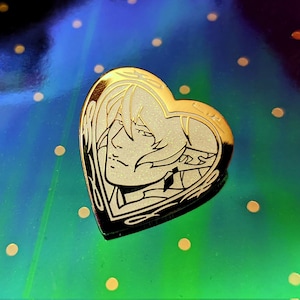 Aymeric Heart Glitter Enamel Pin | FFXIV | Final Fantasy