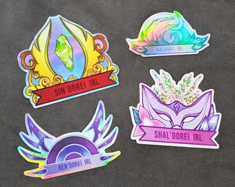 Elves IRL Sticker (holographic) | Blood Elf | Night Elf | Void Elf | Nightborne