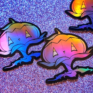 Sinister Squashling Sticker (holographic) | Halloween | Jack O&#39;Lantern | Warcraft | Chibi