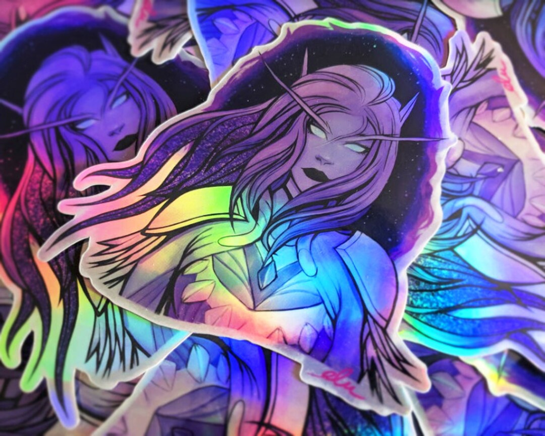 Elf Sticker (holographic) - Etsy