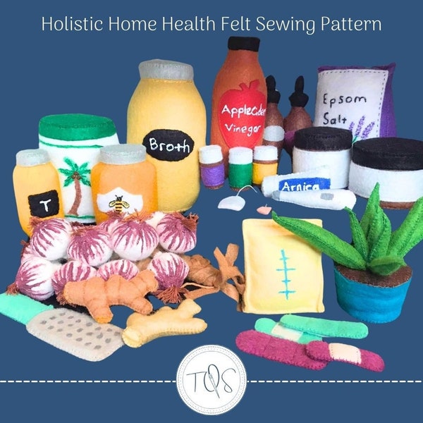 Holistic Home Health Sewing Pattern/ Kids Felt Playfood