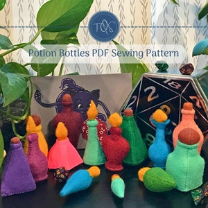 Potion Bottles PDF Sewing Pattern/ Magic Potions