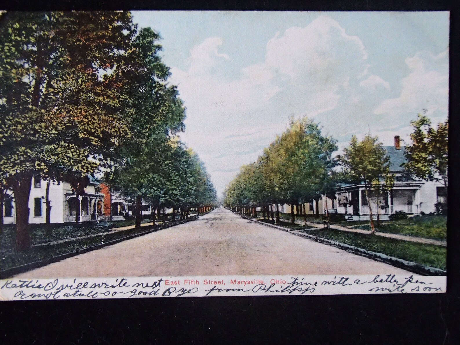 5 Vintage Postcards Marysville Ohio Library East Fifth Etsy