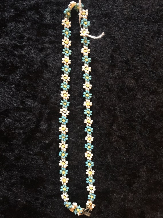 Handmade Flower Necklace - Beaded