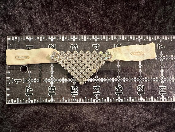 Antique Rhinestone Button-on Collar Decoration (I… - image 4