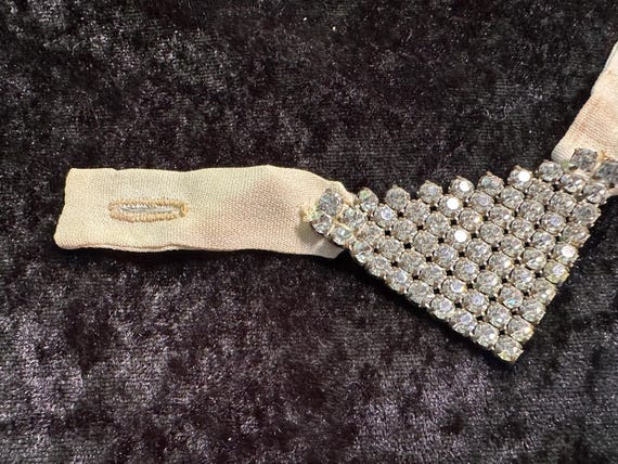 Antique Rhinestone Button-on Collar Decoration (I… - image 3