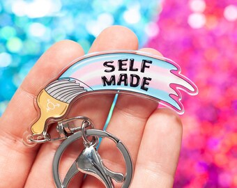 Self Made LGBTQ+ keychain - trans pride