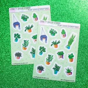 Plants sticker sheet - plant lover gift